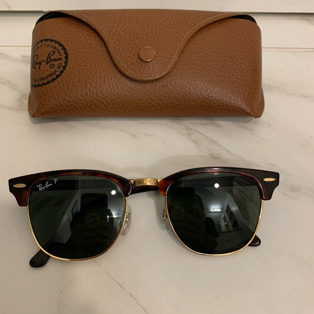 Rayban polarized clubmaster sunglasses